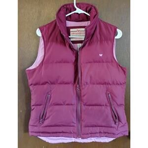 Large Women's Aeropostale Dark Mauve/Plumb Puffer Vest. Excellent Condition.